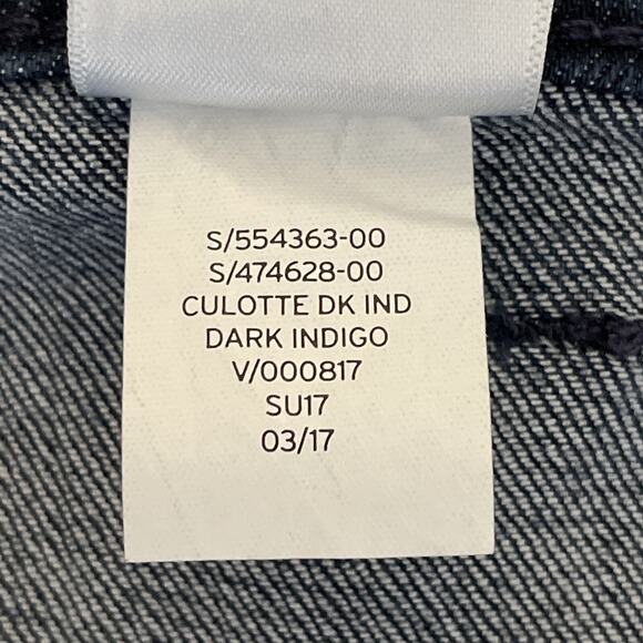 Gap Crop Jeans Culotte Size 8 Dark Wash Indigo Blue Wide Leg Stretch Fall NWT - Picture 16 of 16